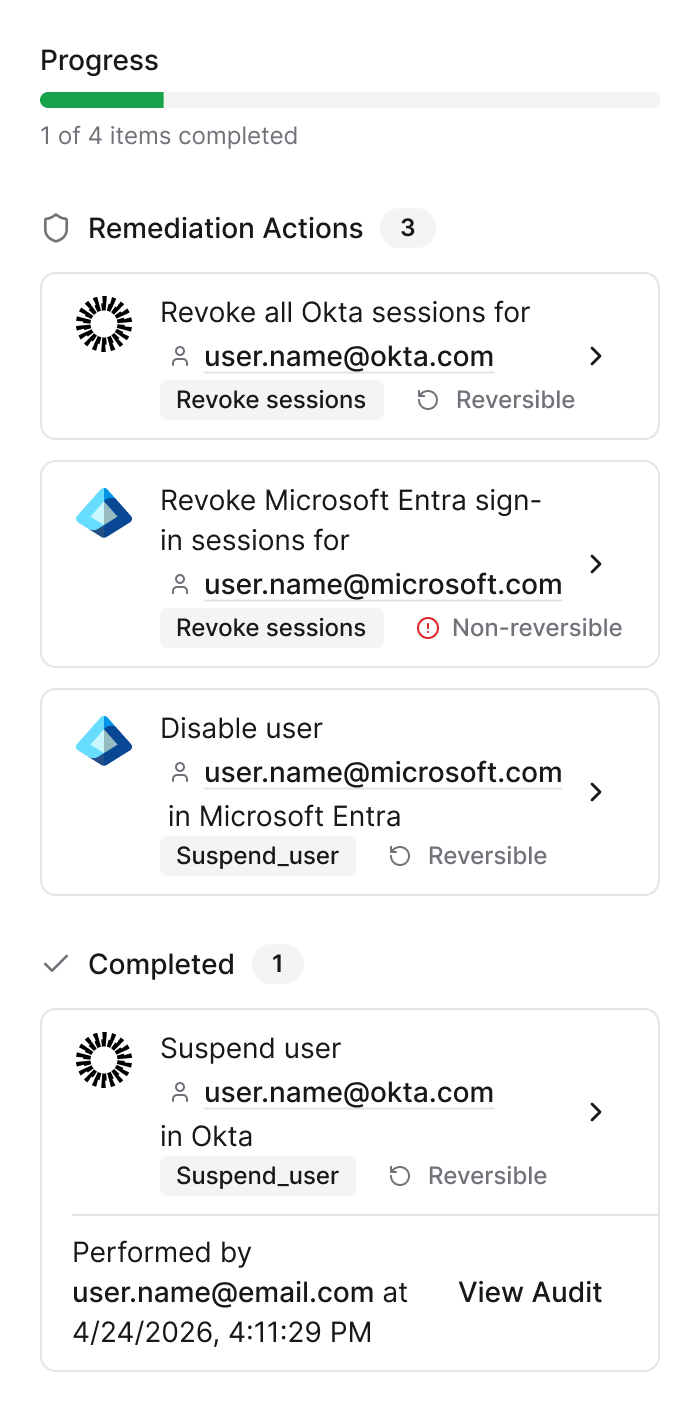 Respond and remediate (mobile)